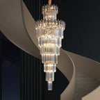 Bellamy French Empire Crystal Chandelier, Polished Chrome Finish
