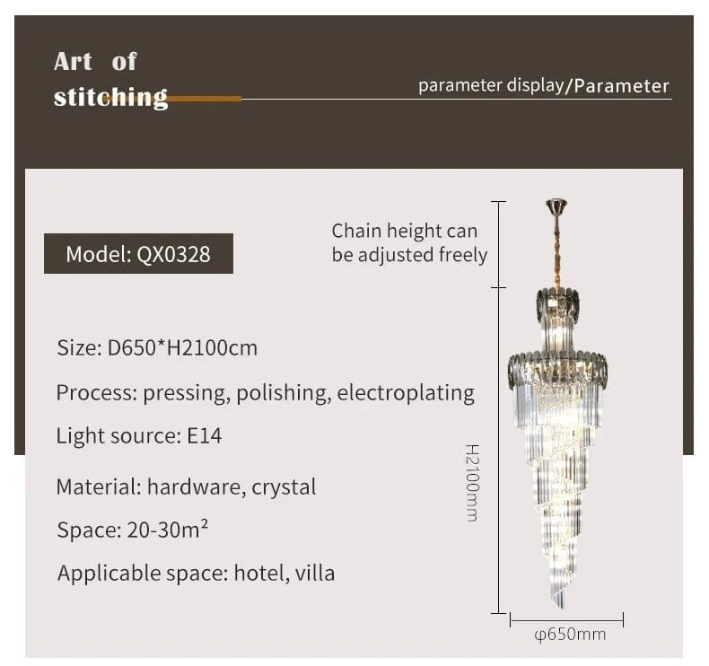 Bellamy French Empire Crystal Chandelier, Polished Chrome Finish