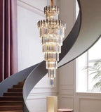 Bellamy French Empire Crystal Chandelier, Polished Chrome Finish