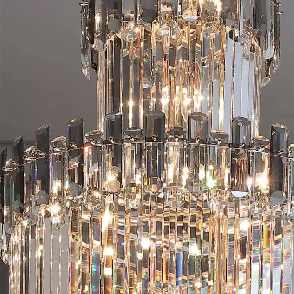 Bellamy French Empire Crystal Chandelier, Polished Chrome Finish