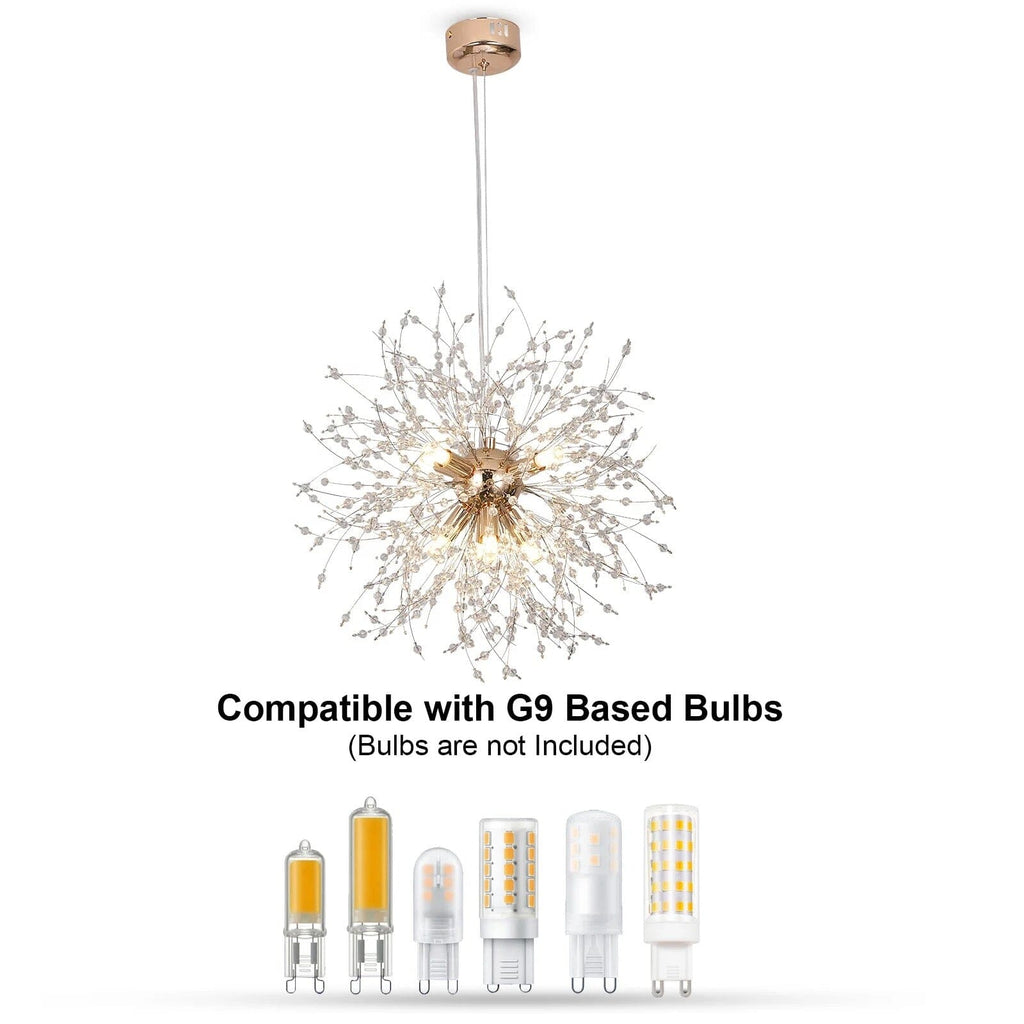 Křišťálový lustr Asterra Dandelion s moderním stropním designem