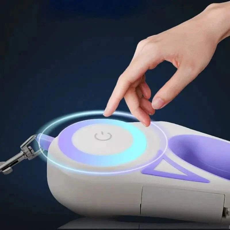 Automatisk hundebånd med LED-lys, USB-oppladbart batteri og 3m lengde for trygge turer - Fioriscas