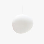 Elun Sleek Minimalist Floating Egg-shaped Glass Pendant Light - Neutralighting