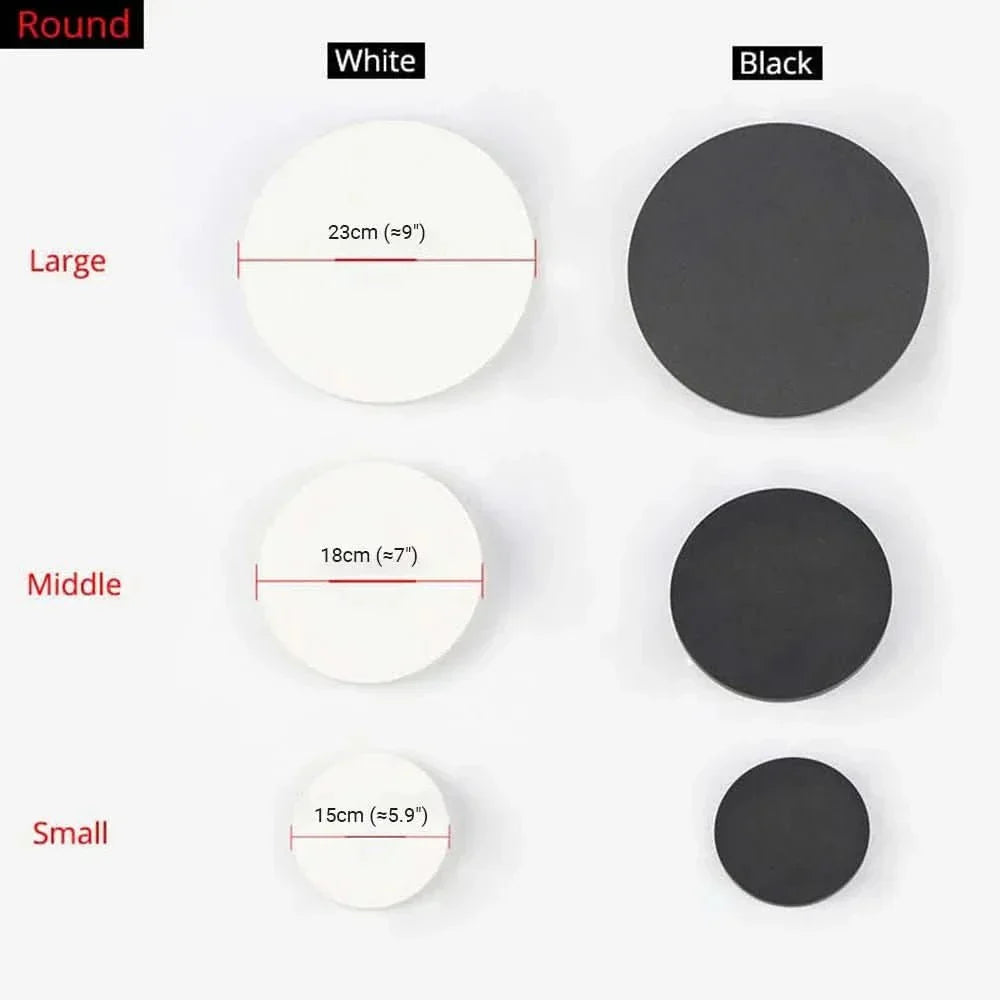Applique murale LED minimaliste ronde ou carrée, IP65 - Fioriscas