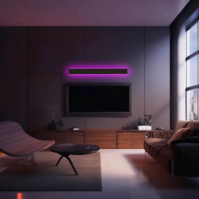Applique murale noire élégante, luminaire LED Nyx pour murs extérieurs
