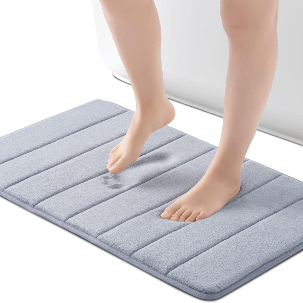 3-Piece Non-Slip Bath Set, Memory Foam Mats with Grip Backing