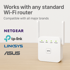 Dual-Band WiFi Range Extender For Home & Garden, AeroLink, Up to 1200 Mbps