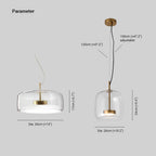 Solara Glass Pendant Light, Gold Metal Finish, Integrated LED