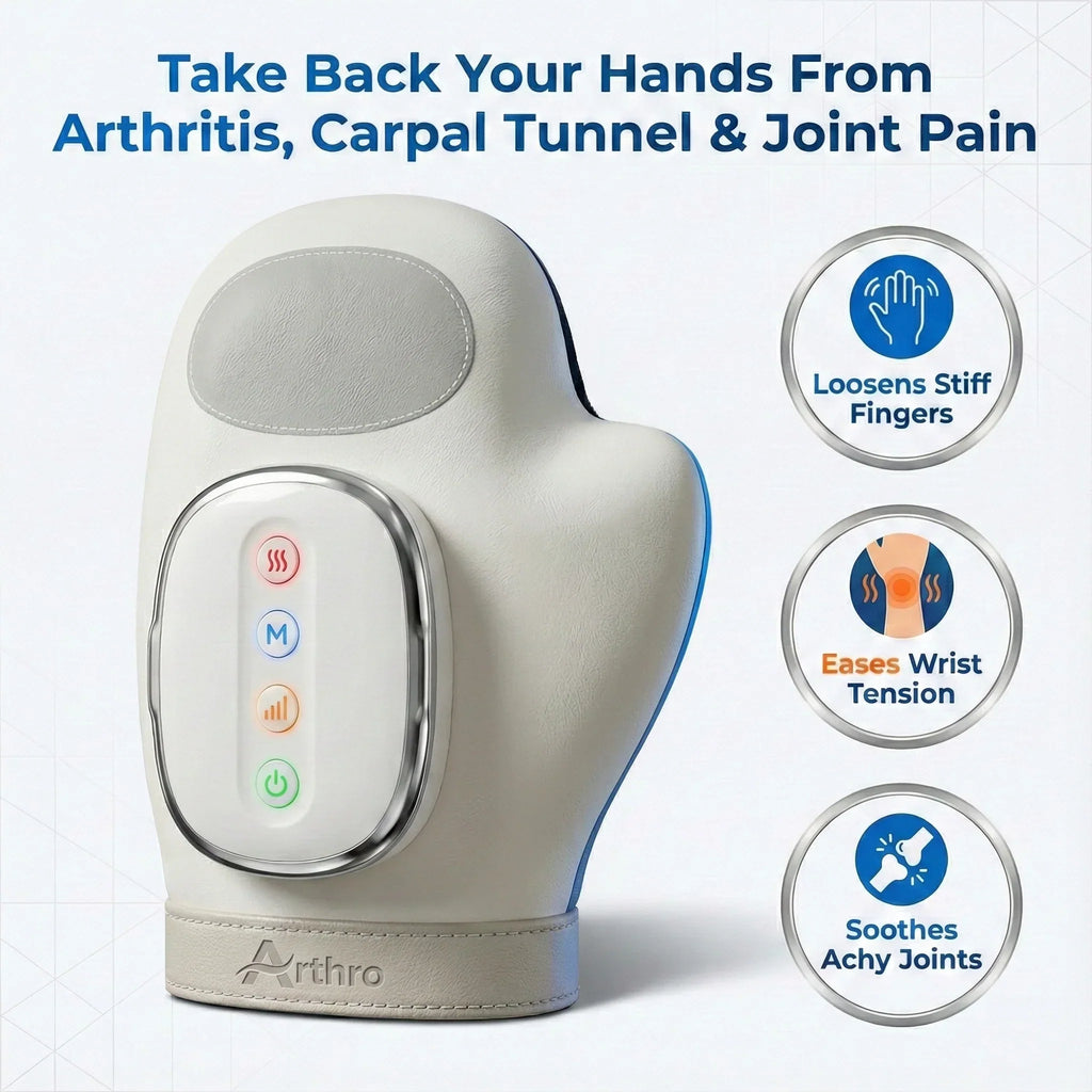 ArthroFlex Pro håndmassageapparat 3 i 1 til håndledsstøtte og varme