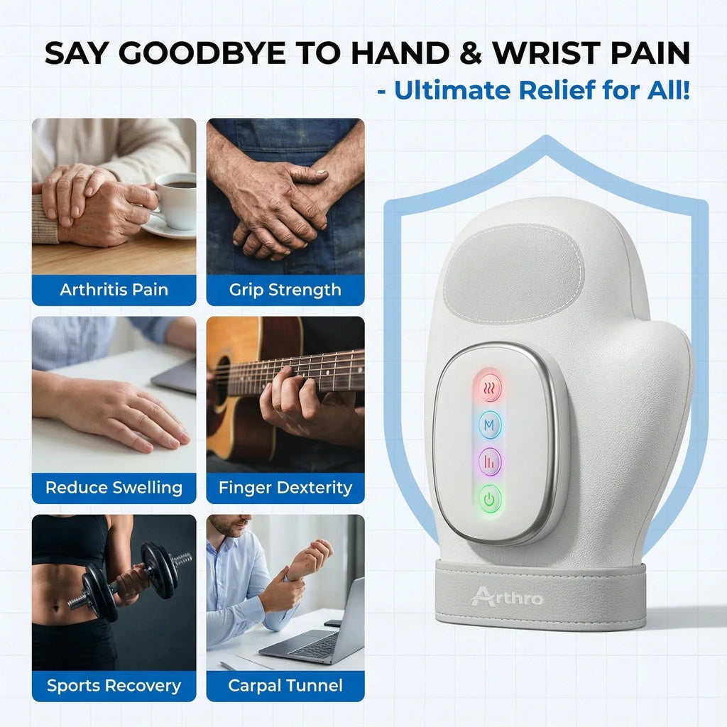 ArthroFlex Pro håndmassageapparat 3 i 1 til håndledsstøtte og varme