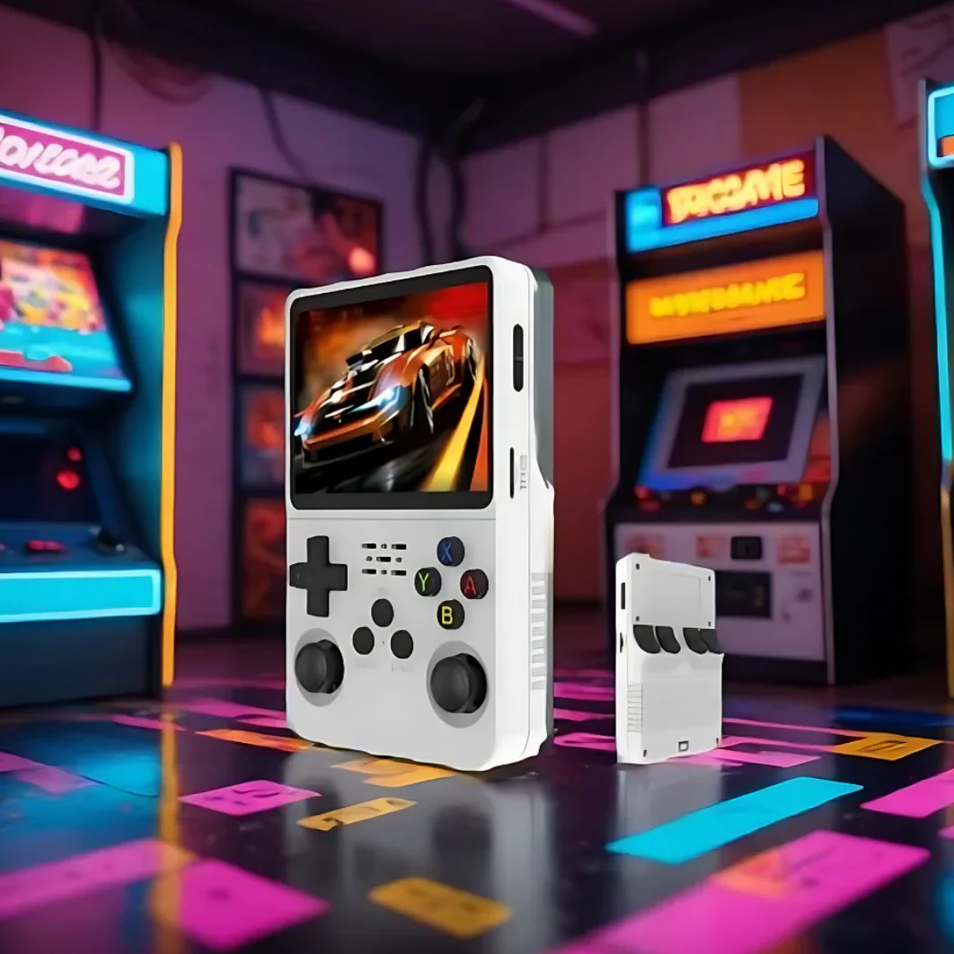Kapesní herní konzole KairoPlay v retro stylu, vestavěná knihovna her, HDMI