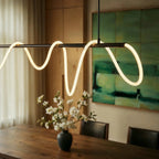 NoirFlex Flexible Tube Chandelier in Black for Modern Living