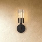 LumaCopper Wall Lamp With Cylindrical Glass Shade For Ambient Lighting