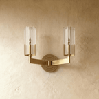 LumaCopper Wall Lamp With Cylindrical Glass Shade For Ambient Lighting