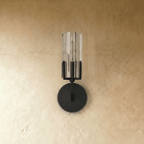 LumaCopper Wall Lamp With Cylindrical Glass Shade For Ambient Lighting