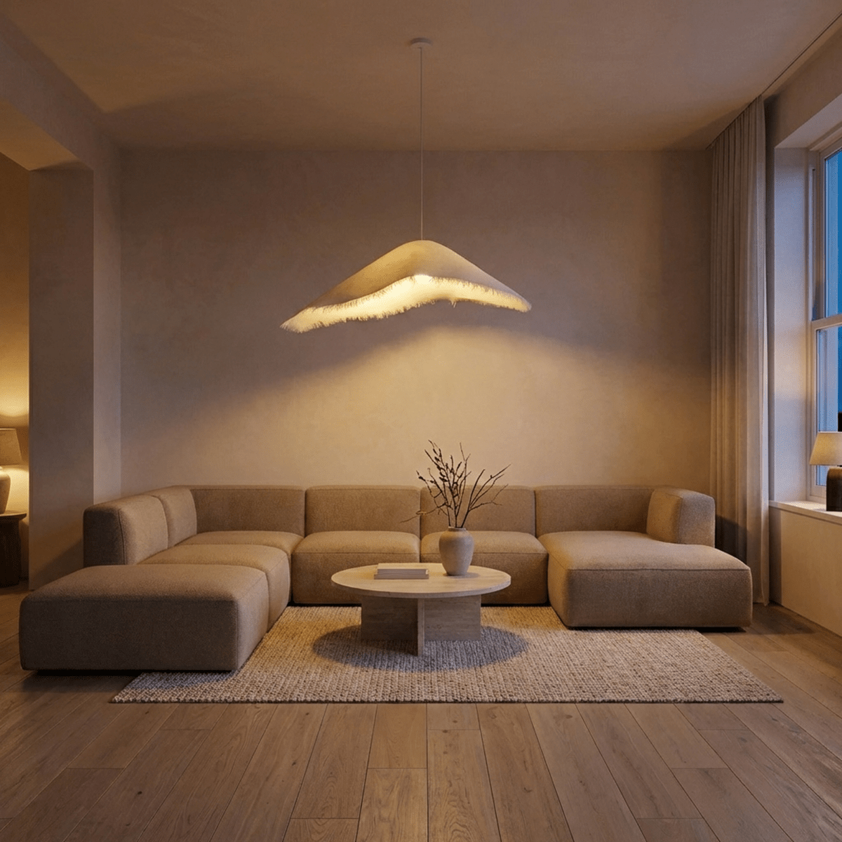 NovaWeave Fiberglass Pendant Light With Seamless Finish