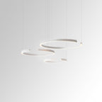 Marvella Ring Chandelier In Geometric Design, Black Or White, 60-100 cm