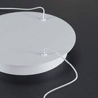 Marvella Ring Chandelier In Geometric Design, Black Or White, 60-100 cm