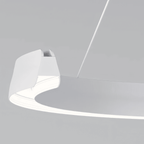 Marvella Ring Chandelier In Geometric Design, Black Or White, 60-100 cm