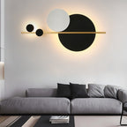 Lampada da parete Auric Onyx con accenti dorati di lusso e design moderno