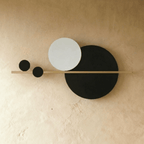 Lampada da parete Auric Onyx con accenti dorati di lusso e design moderno