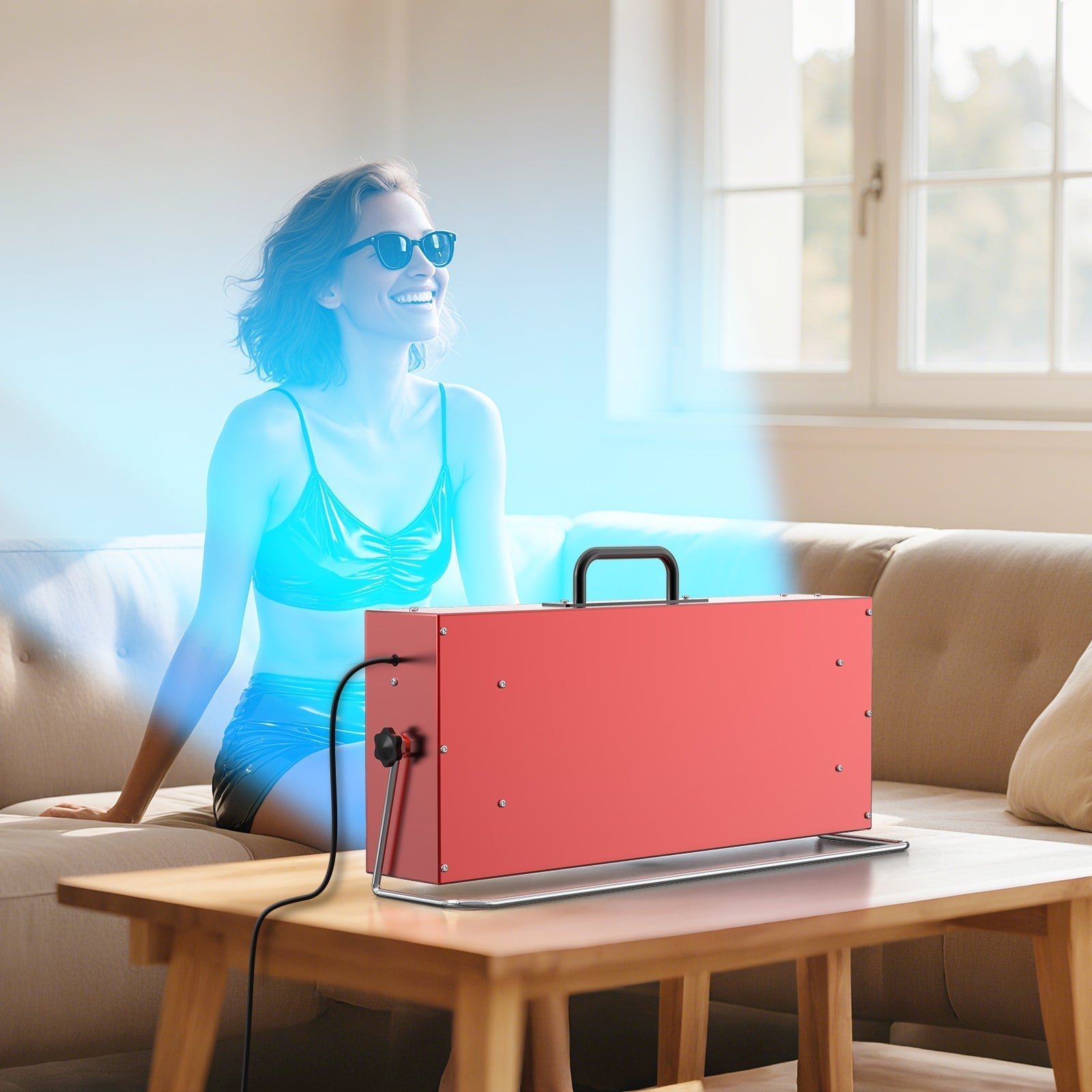 Indoor UV Tanning Light With 180 Degree Adjustable Angles For Face And Body