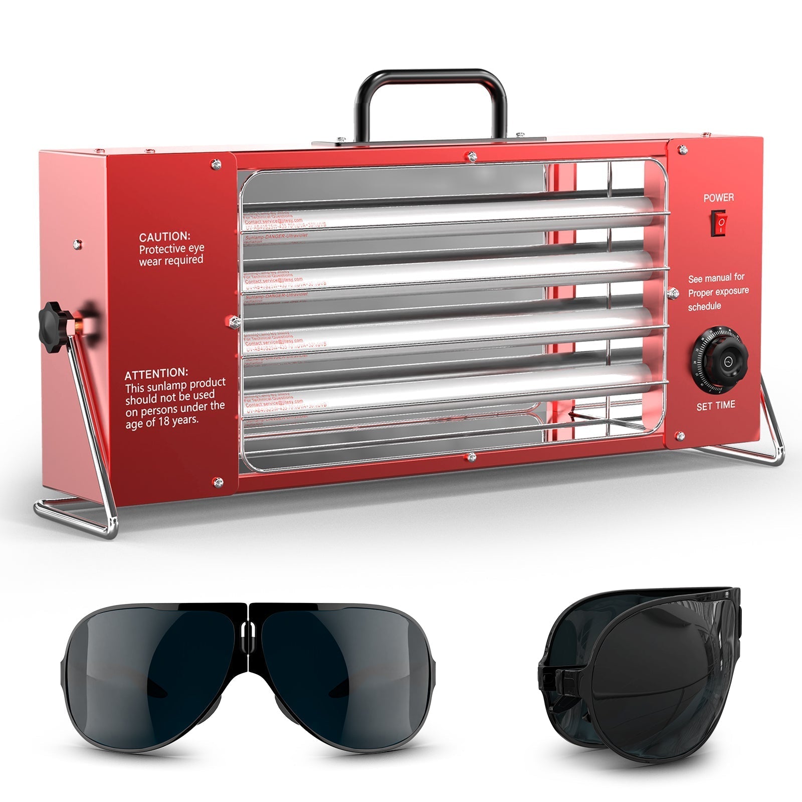 Indoor UV Tanning Light With 180 Degree Adjustable Angles For Face And Body