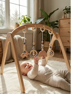 Lekesett til babygym i tre, fire heklede hengende leker