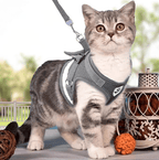 Arnés para gatos a prueba de escapes con detalles reflectantes - Fioriscas