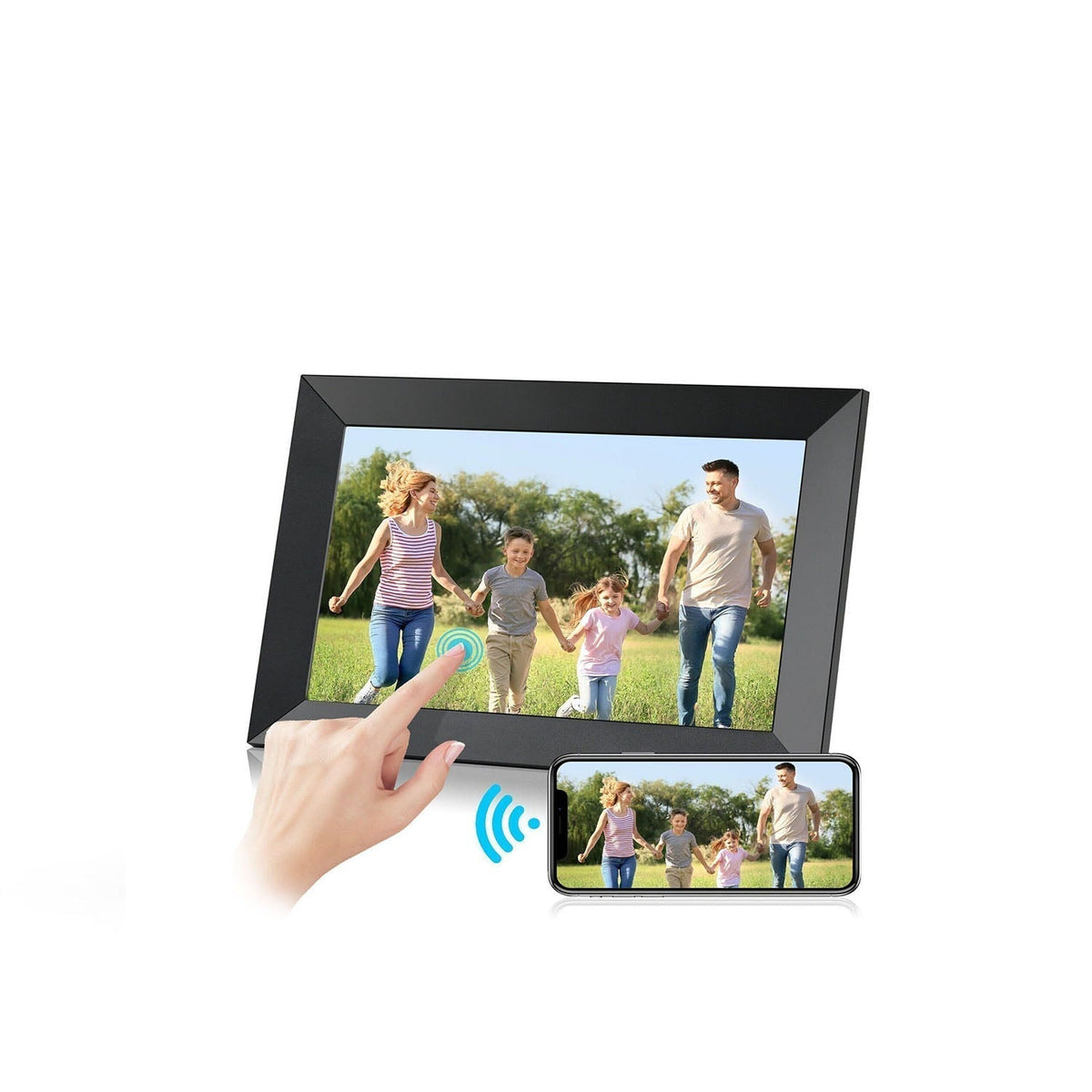 10.1-Inch WiFi Photo Frame With 1080p Touch Display For Families | Fioriscas