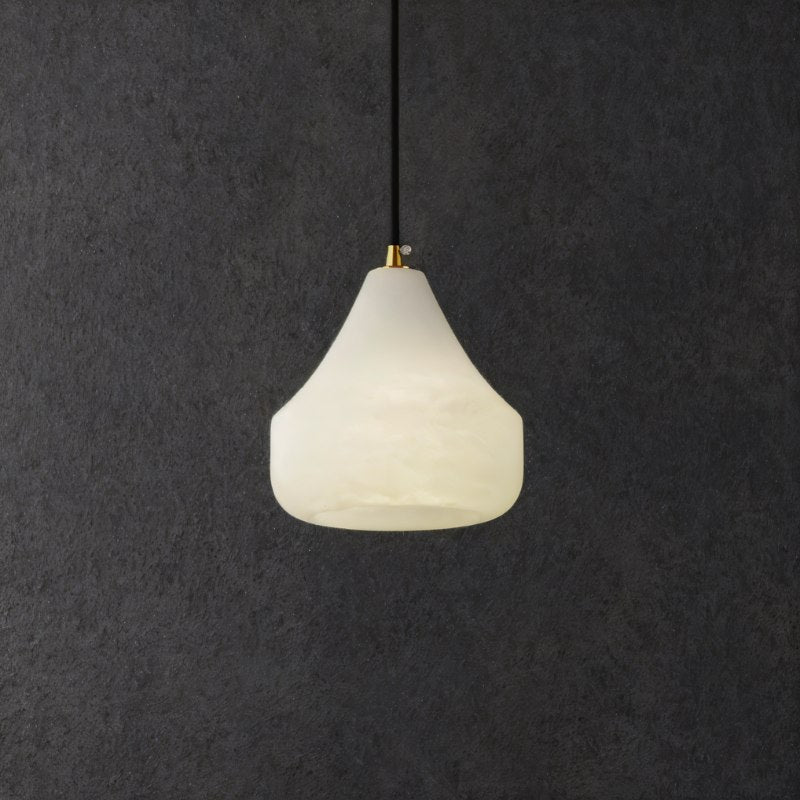 Luz Pendente LumaNest de Alabastro para Interiores Modernos  