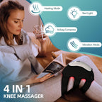 Trådløs knæmassager med varme, kompression og rødt lys til daglig knækomfort | Fioriscas
