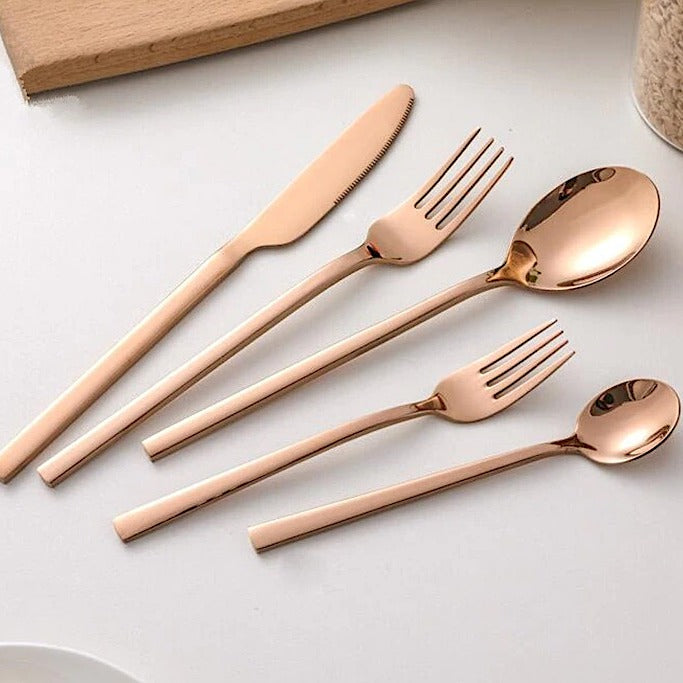 Flatware Set For Six, AstraLuxe 30-Piece Stainless Steel Cutlery