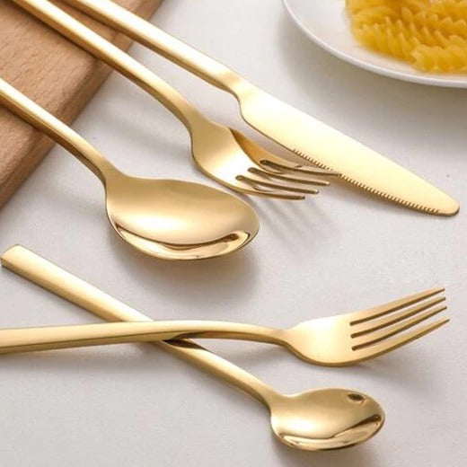 Flatware Set For Six, AstraLuxe 30-Piece Stainless Steel Cutlery