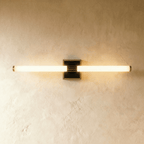 Aero Luxe lineární nástěnná lampa moderní hliník a akryl koupelnové a toaletní osvětlení