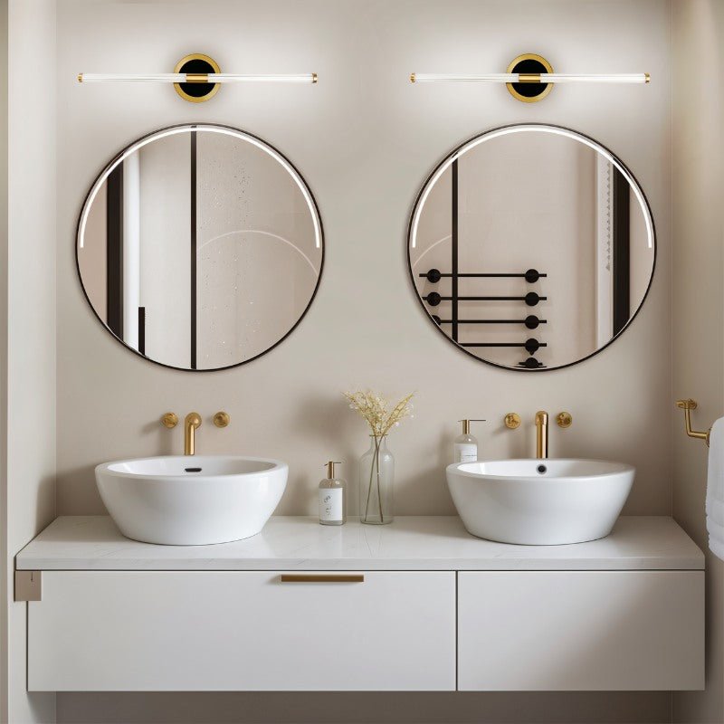 Aero Luxe lineární nástěnná lampa moderní hliník a akryl koupelnové a toaletní osvětlení
