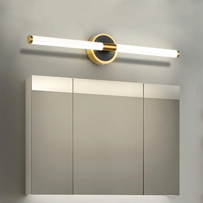 Aero Luxe lineární nástěnná lampa moderní hliník a akryl koupelnové a toaletní osvětlení