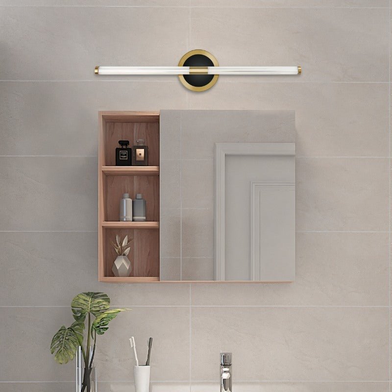 Aero Luxe lineární nástěnná lampa moderní hliník a akryl koupelnové a toaletní osvětlení