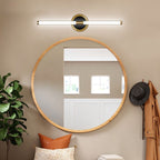 Aero Luxe lineární nástěnná lampa moderní hliník a akryl koupelnové a toaletní osvětlení