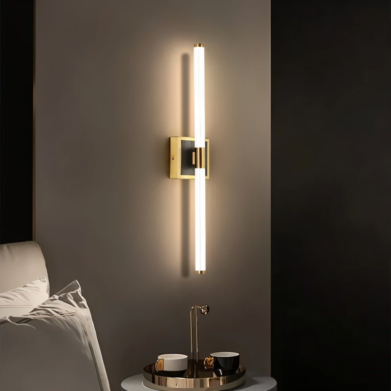 Aero Luxe lineární nástěnná lampa moderní hliník a akryl koupelnové a toaletní osvětlení