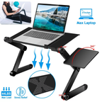 Laptop Stand, Virex 360° Aluminum Riser With Removable Mouse Pad