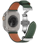 Kožený řemínek Avelon pro Apple Watch, s motýlovou sponou