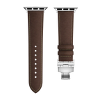 Kožený řemínek Avelon pro Apple Watch, s motýlovou sponou