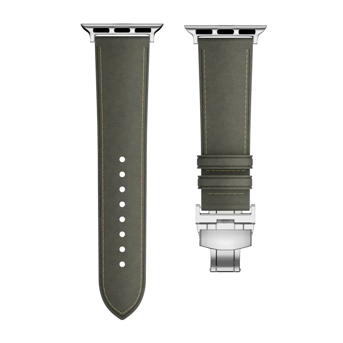 Kožený řemínek Avelon pro Apple Watch, s motýlovou sponou