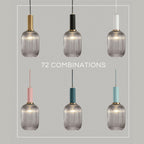 Nordic Fluted Glass Pendant Light for Kitchen Islands and Dining