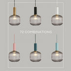 Nordic Fluted Glass Pendant Light for Kitchen Islands and Dining