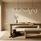 NoirFlex Flexible Tube Chandelier in Black for Modern Living