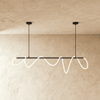 NoirFlex Flexible Tube Chandelier in Black for Modern Living