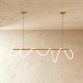 NoirFlex Flexible Tube Chandelier in Black for Modern Living