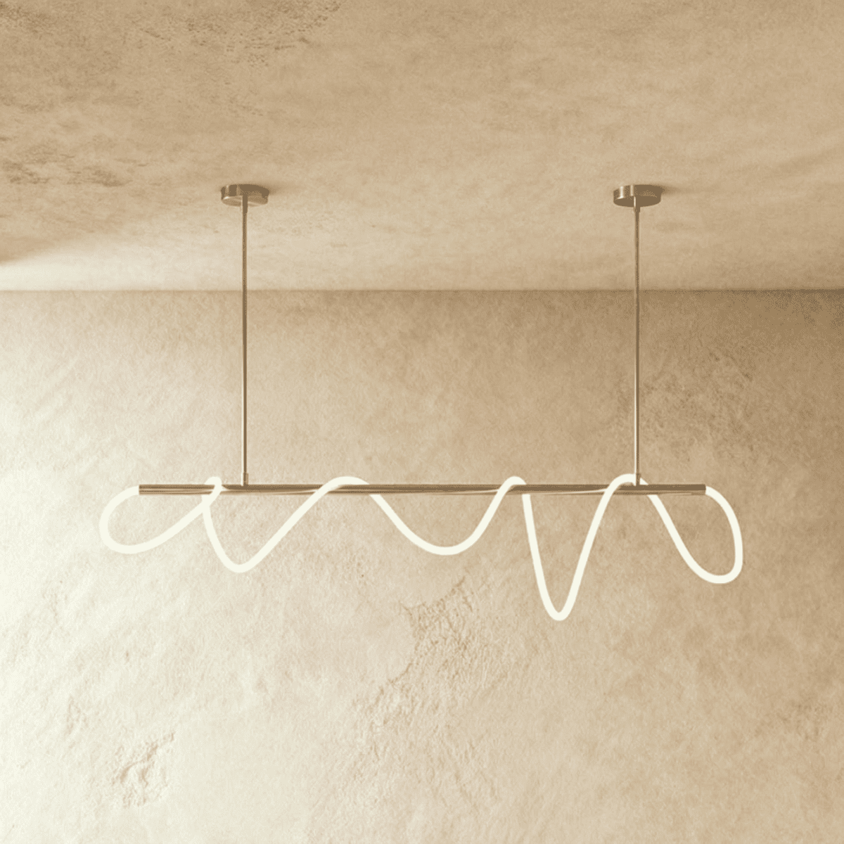 NoirFlex Flexible Tube Chandelier in Black for Modern Living